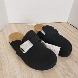 Amazon Essentials Men's Slip On Clog Black Suede Size 12